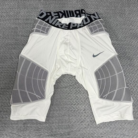 Nike Pro Hyperstrong Padded Compression Shorts Men'sSize 2XLarge White